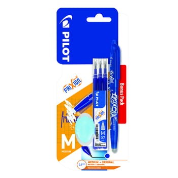 Pilot wymazywalny długopis Frixion Ball niebieski + wkłady 3 sztuki + gumka 31f114f5bb5322991067497998cdb1b9