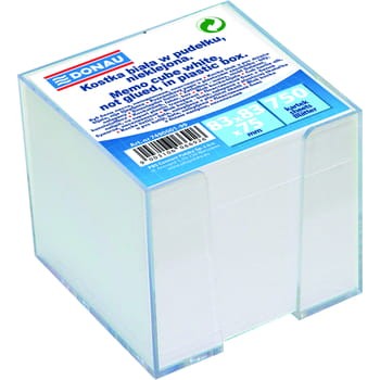Kostka DONAU nieklejona w pudełku 92x92x82mm biała 293688047255887498011d78c6704c36