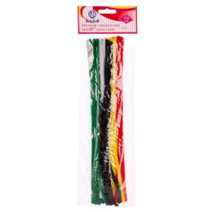 Druciki kreatywne kolory podstawowe  9x300mm, mix 6 kolorów, Astra Creativo - 48 sztuk