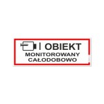 Korfed Tabliczka Obiekt monitorowany 21x8cm x 1 szt.
