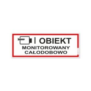 Korfed Tabliczka Obiekt monitorowany 21x8cm x 1 szt.