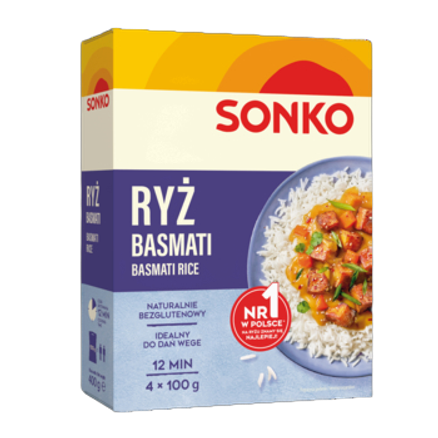 Ryż basmati Sonko 400 g Ryż basmati Sonko 4x100g
