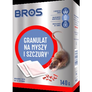 BROS - granulat na myszy i szczury 140 g BROS - granulat na myszy i szczury 140g