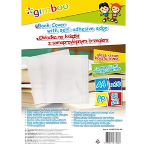 Okładka na książki Gimboo z samoprzylepnym brzegiem 30,5x54 cm 10 sztuk transparentna