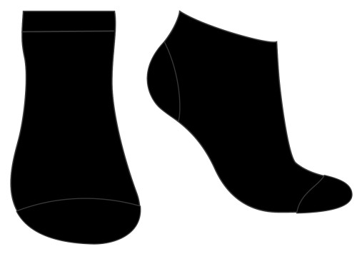 Stopki damskie SINGLE czarne 36/38 Stopki damskie SINGLE czarne 36/38