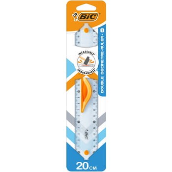 BIC Double Ruler 20cm linijka Blister 1sz d81e6de4ad956cfcdcbb9d71cde55fb0