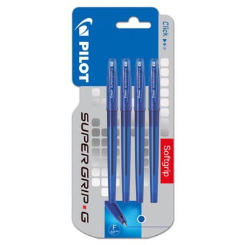 Pilot Super Grip G długopis ze skuwką niebieski 4szt b485a95017d94e618eb6469d2cbefb56