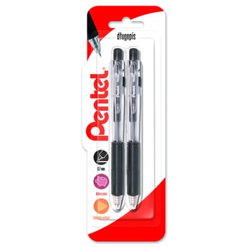 Pentel Długopis z systemem przyciskowym BK437- czarny x 2 sztuki 44d85b0dc82cddb0b8a9433c25865e67