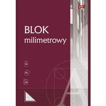 Unipap blok z papieru milimetrowego A4, 20 kartek 3a48526a97498f25ded5bd00807c6d5f