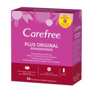 Wkładki higieniczne Carefree Plus Original Fresh Scent 56szt.