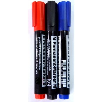 Marker permanentny 3 sztuki okrągła końcówka Marker permanentny 3 sztuki okrągła końcówka