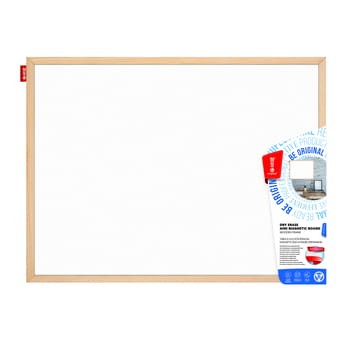 Tablica suchościeralna magnetyczna MemoBe biała, rama drewniana, 60x40 cm e7f1f9548a3bbf33f20429dae62dfb7a