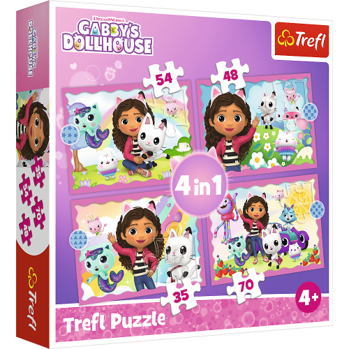 Trefl Puzzle 4w1 - Przygody Gabi Trefl Puzzle 4w1 - Przygody Gabi