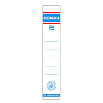 Etykiety wsuwane do segregatora DONAU 48x153mm dwustronne 20szt 9fc48bc3facf091dd25000437bc42126