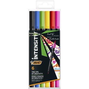 BIC Intensity Dual Tip Pisaki dwustronne Etui 6 szt c7550903c9d7d200b08fc229c23a65ae