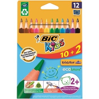 BIC® Kids Evolution Triangle kredki ołówkowe opak. 10+2 77fa43d8d5bd756ab335ef9b9422fb0e