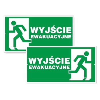 Korfed Wyjście ewakuacyjne prawe/lewe 15x28,5 cm - tabliczki x 1 szt. 5d9d7d3d0d1da7203e0c63ef268625b2