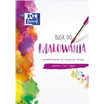 Blok do malowania Oxford A3 20 kartek biały Oxford cc3b46c023c0e0cc69a0b64c51dd5f5b