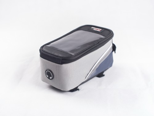 Sakwa na ramę z uchwytem na telefon szara