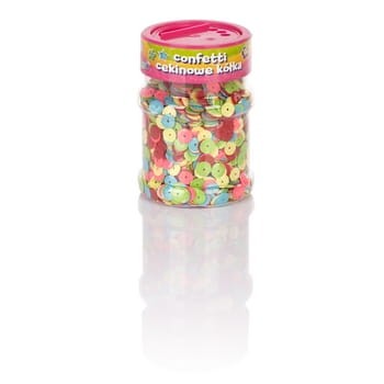 Confetti cekinowe kółka - mix kolorów intensywnych 100 g 07f156325f0ca19110345bcc51db5fcd