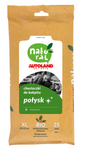 NATURAL Chusteczki do kokpitu super połysk 25szt.