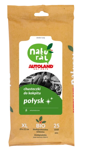 NATURAL Chusteczki do kokpitu super połysk 25szt.