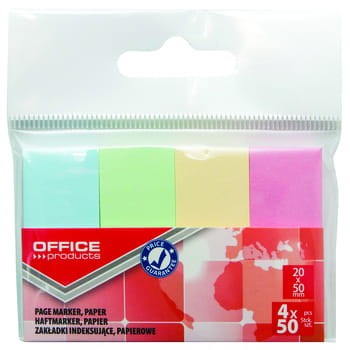 Zakładka indeksująca OFFICE PRODUCTS 20x50 mm zawieszka mix 3ac719428b0dcb3add4492755191cf91