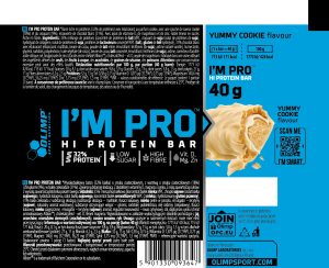 Olimp Sport Nutrition Im Pro Protein Bar 40 g yummy cookie