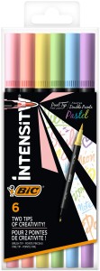 BIC Intensity Pastel Dual Tip Pisak dwustronny Etui 6szt