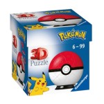 Puzzle 3D Kula Pokemon czerwona 54 el.