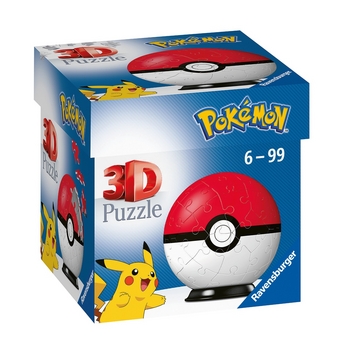 Puzzle 3D Kula Pokemon czerwona 54 el. Puzzle 3D Kula Pokemon czerwona 54 el.
