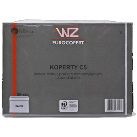 Koperta C-5 Offset 80 g, HK dł.bok, F-20 Koperta C-5 Offset 80 g, HK dł.bok, F-20