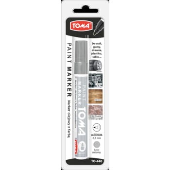 Marker olejowy końcówka 2,5 mm srebrny Toma 9b1c237fad88e8322e0285f076f31320