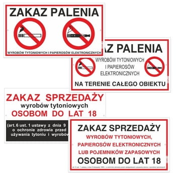 Korfed Tabliczka duża plastikowa Zakaz palenia 30x16,5cm mix x1szt. 7ef30e6ad572410158ef86438386921f