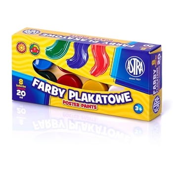Farby plakatowe Astra 8 kolorów 20 ml a158e1c84109e2de0e055e80e97fedec