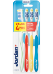 Szczoteczka do zębów Jordan Total Clean Medium 4-pack