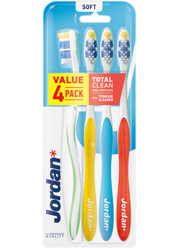 Szczoteczka do zębów Jordan Total Clean Soft 4-pack