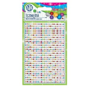 Tęczowa rosa - naklejki dekoracyjne kryształki kolorowe