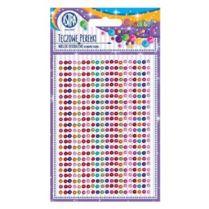 Tęczowe perełki - naklejki dekoracyjne kolorowe perełki