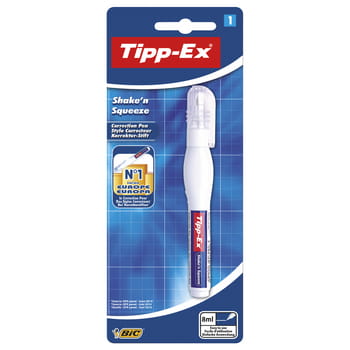 Tipp-Ex Shake'n Squeeze korektor w piórze blister 1 sztuka c1c15a1d2de8cf3b7b404b7abe0cfaee