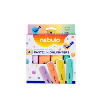 Zakreślacz pastelowy 4 szt. Nebulo b6426ca643dc6808aa077fa7349c6118