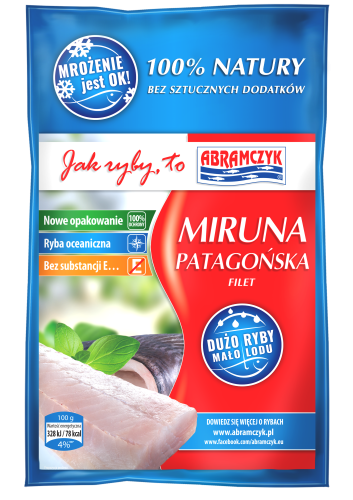 Mrożony Filet ze skrórą Miruna Patagońska Abramczyk 765g/850g