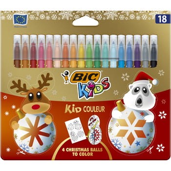 BIC Kids Kid Couleur flamastry nakładka świąteczna opak. 18 szt 561e83aa075c824d2ed9ca6d199621b7