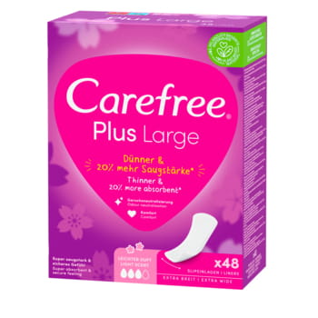 Carefree Plus Large Light Scent, wkładki higieniczne 48 szt. bd31c1e63001fcc83d0856adb4e7b1e7