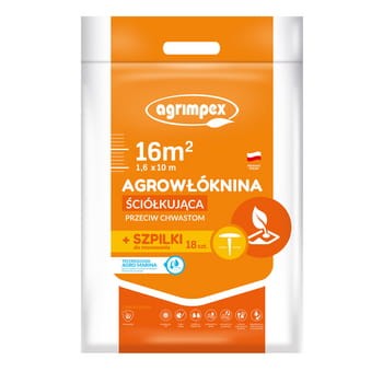 Agrowłóknina ściółkująca Agrimpex z technologią Agro-Marina - 1,6x10m w zestawie szpilki bae095f3aba01a1a2540d1a960bacb2e