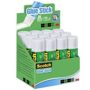 Klej Biurowy SCOTCH®, Biały, w sztyfcie, w display'u, 40 g