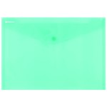 Teczka kopertowa na zatrzask Donau A4 transparentna zielona
