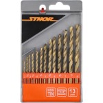 STHOR Wiertła do metalu tytanowe 13 części 2-8 mm
