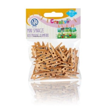 Mini spinacze drewniane 50 sztuk - Rustykalne klamerki 1d7ef4d6d5b1158be41bd70c05326c8c