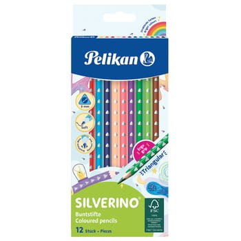 Pelikan Kredki trójkątne (12) Silverino 8ff5462a46d91937ad469c936c186d6d